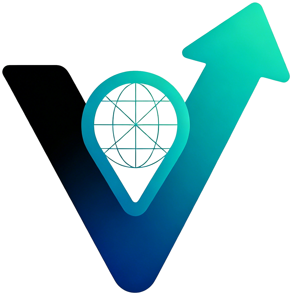 V哥AI增长 品牌Logo,GEO实战站点